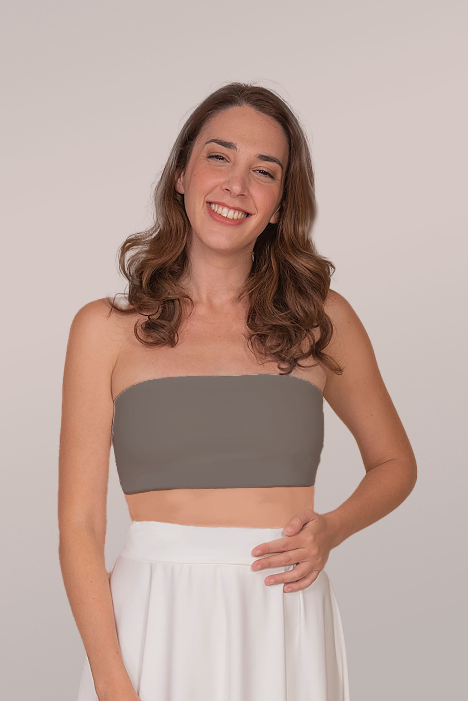 HEART BANDEAU IN MINK, S