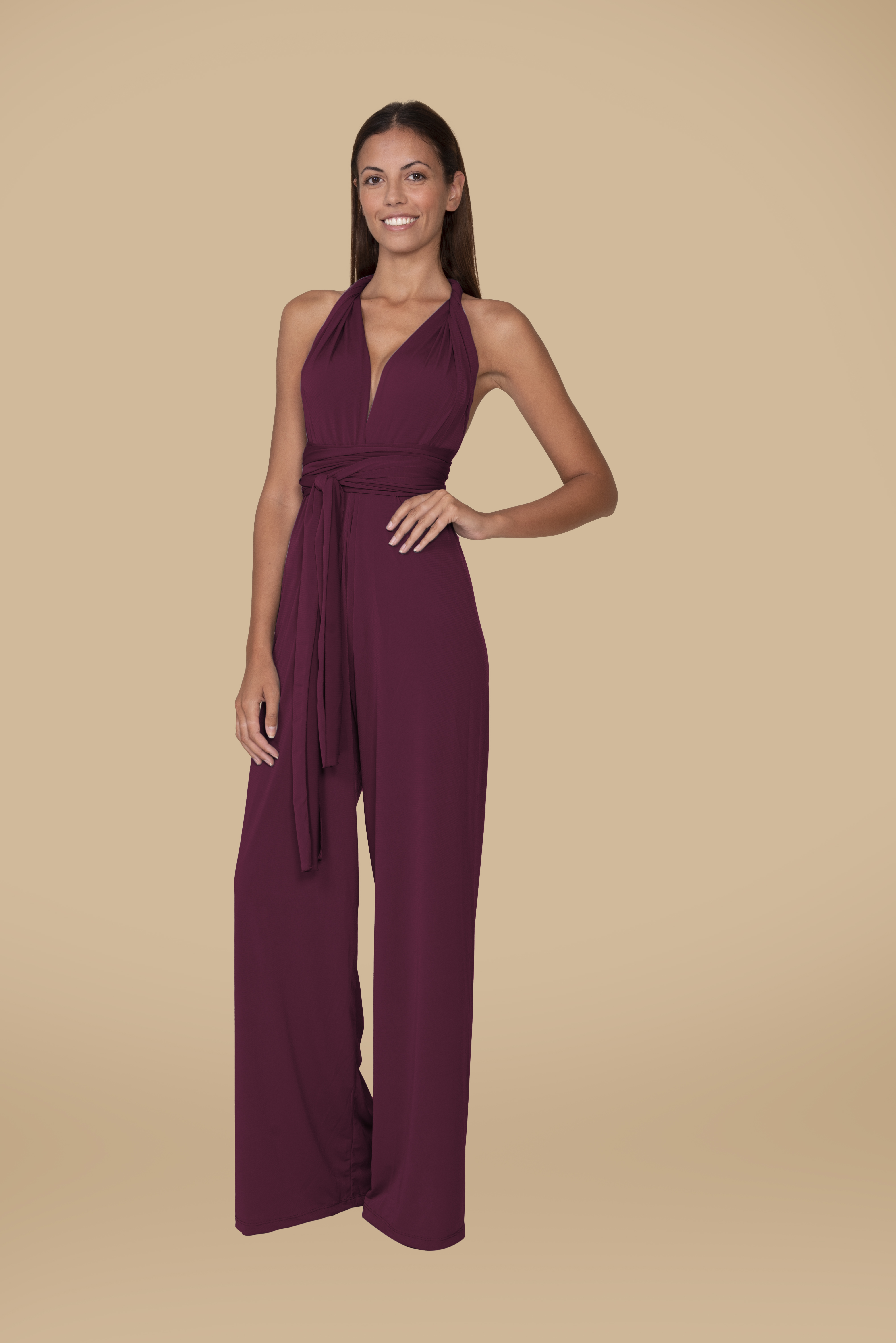 JUMPSUIT IN AUBERGINE by Infinit Barcelona