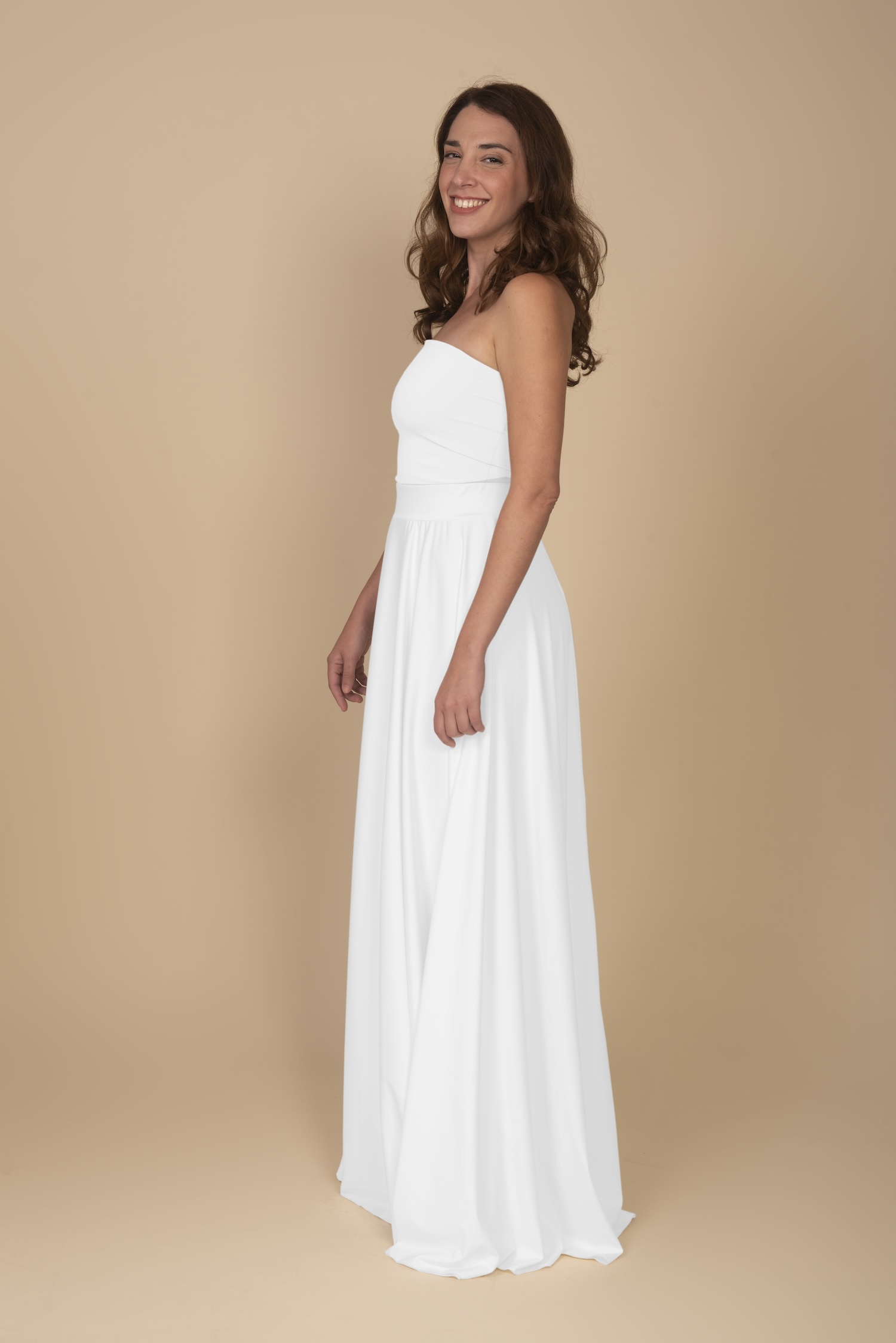 LONG SKIRT IN IVORY by Infinit Barcelona